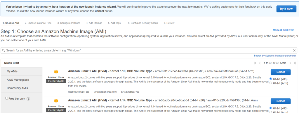 Ec2 instance type