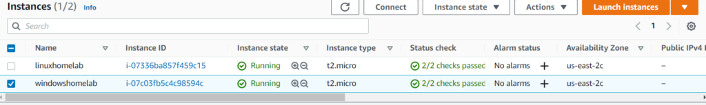 ec2 instance dashboard