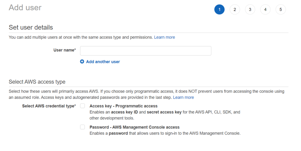 aws access types