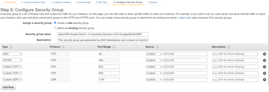 aws security group