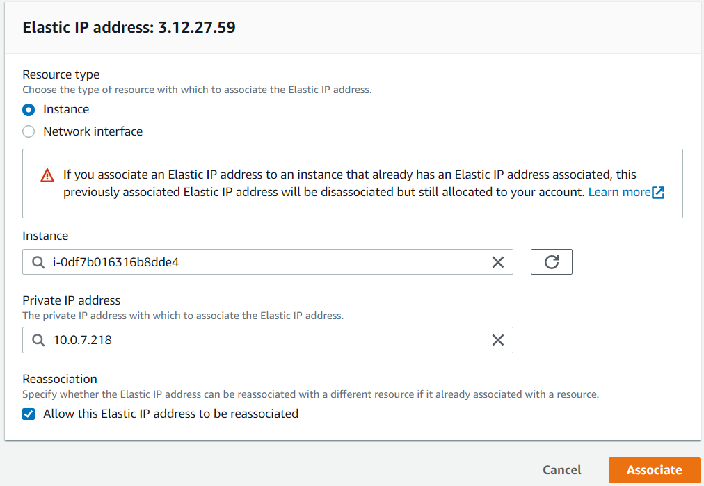 aws elastic ip