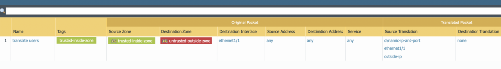 Palo Alto Nat Configuration