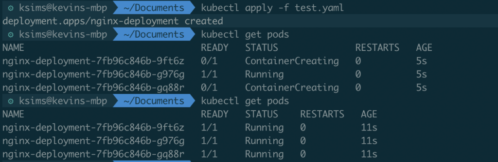 kubectl get pods